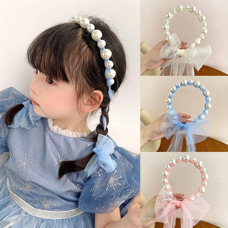 Fashion Grace Pearl Non-Slip Rhinestone Hairbands Elastic Women Hair Hoop Bands Headband Bezel Girls Hair Accessories Headdress