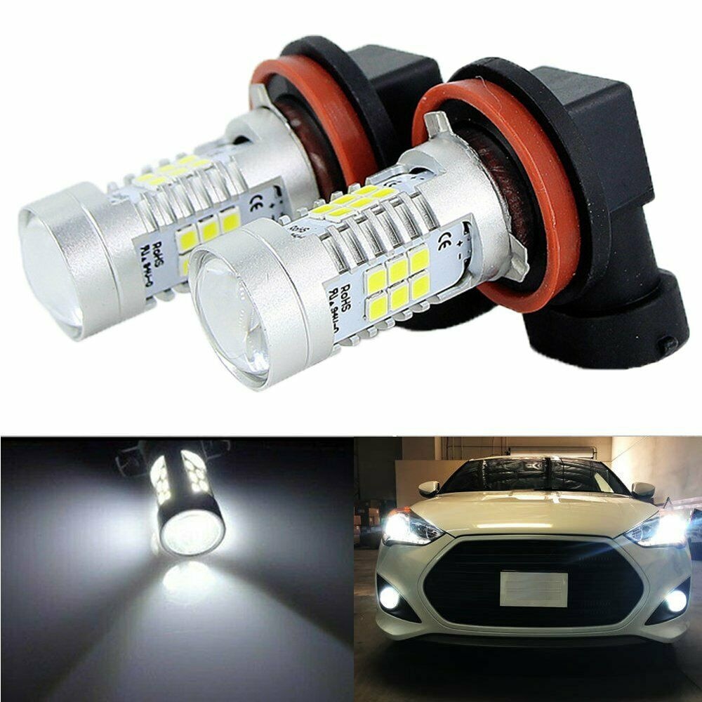 2 PCS Car H8/H9/H11 LED Fog Light Bulb DC 12V 200W 6000K Xenon White Fog Light Bulb High Power Lamps Waterproof Car Accessories