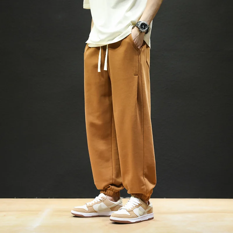 Sports Casual Pants Men 2023 New Loose-toe Plus Size Japanese Underwear Spring Fattening Pants.