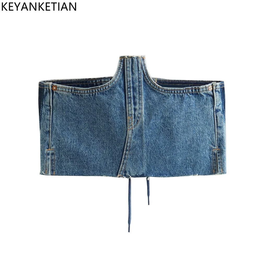 KEYANKETIAN Women Waist Corset Wide Denim Slimming Body Belts Elastic Waistband Adjustable Ceinture Femme Fajas Dress Girdle