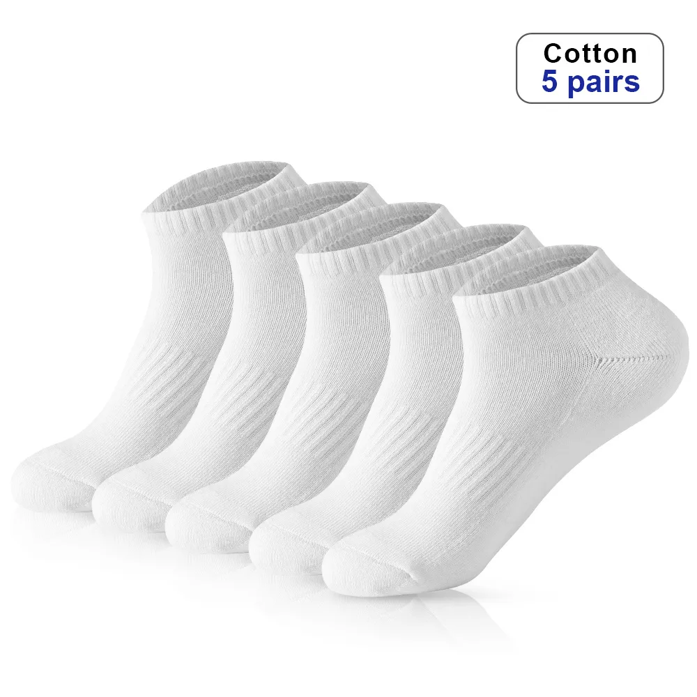 5 Pairs/Lot Low Cut Men Socks Black White Male Short Socks Cotton Sports Socks Men Socks Breathable Spring Summer Ankle socks