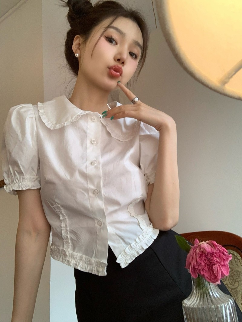 2023 Summer Women Short Shirt Sets Sexy Chic Shirt Mini Pleated Skirt Female Elegant Street Suit Clothing