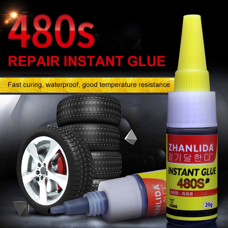 Mighty Tire Repair Glue Car Rubber Repair Tire Glue Automobile Adhesive Black Super Glue Window Speaker 480s Sealer Super Caulk