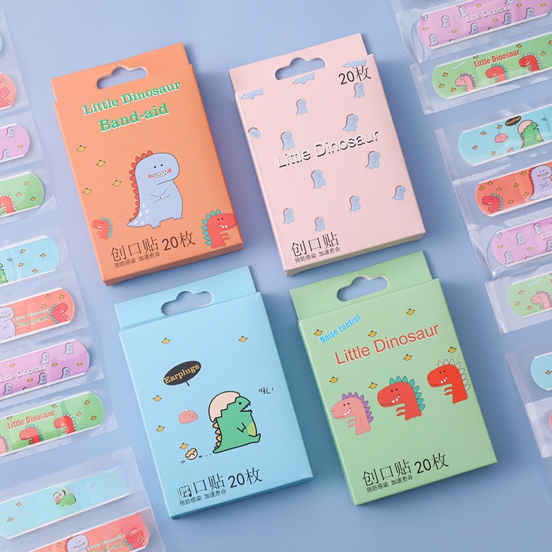 20pcs/box Cartoon Pig Cherry Blossom Band Aid Kawaii Wound Plaster Medical Strips Skin Patch for Children Adhesive Bandages