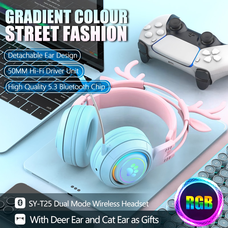 Dual Mode Headset All For 1 Real And Free Shipping Wireless Headset Long Standby With Microphone Low Latency Headband