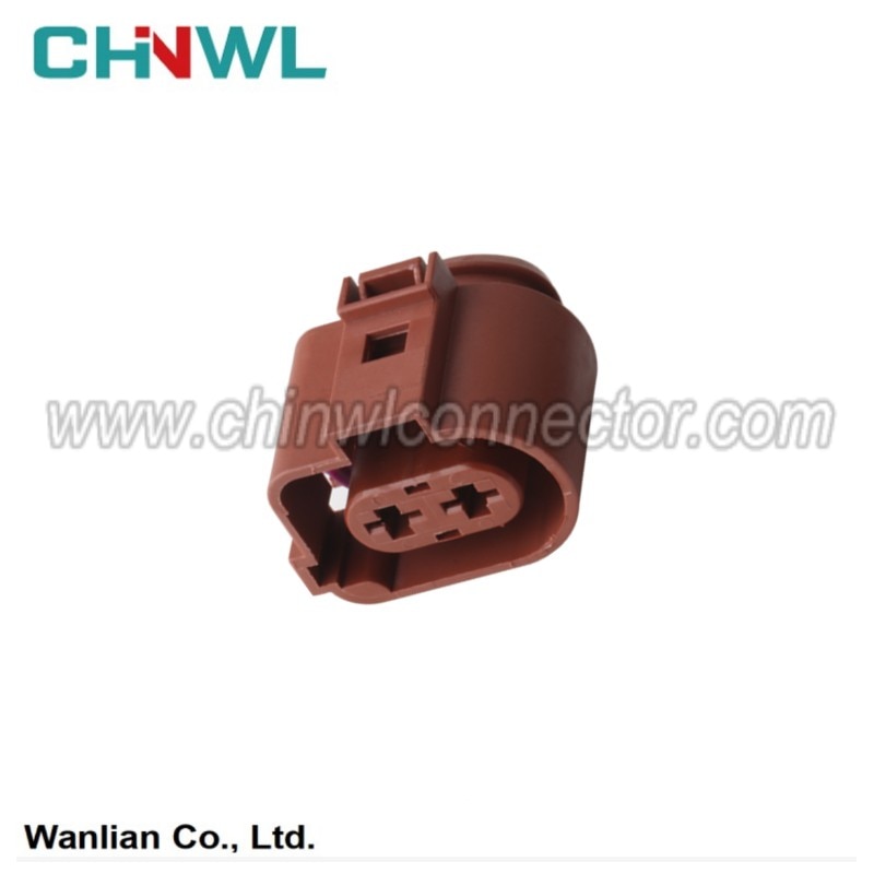 1 Set 2 Pin 6.3mm Sealed Automotive Waterproof Connectors Plug Fan Socket For VW 3B0973852A 3B0 973 852 A 42071500 3B0973752A