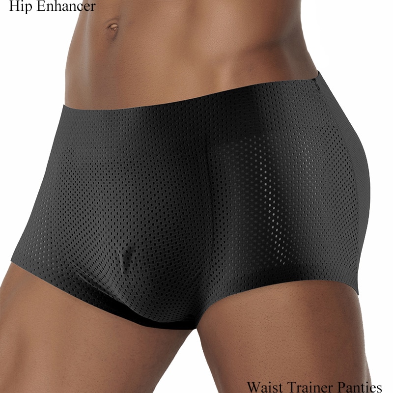 Men's Padded Underwear Body Shaper Hip Enhance Panties Shorts Sexy Boxer Shorts Shaperwear for Male