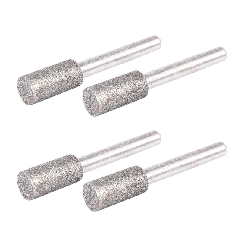 4Pcs 6Mm Shank 10Mm Diameter Cylinder Head Grinding Diamond Grinding Pen