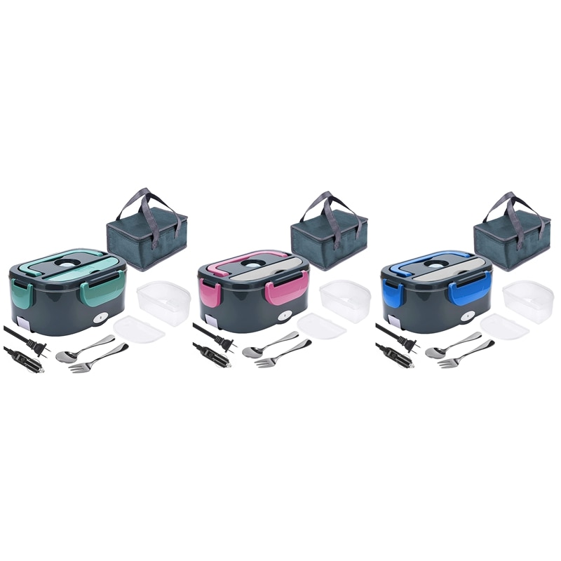 Electric Lunch Box,2 In 1 Portable Food Warmer Heater Lunch Box For Car,Work,Home & Office- Capacity 1.5L US Plug