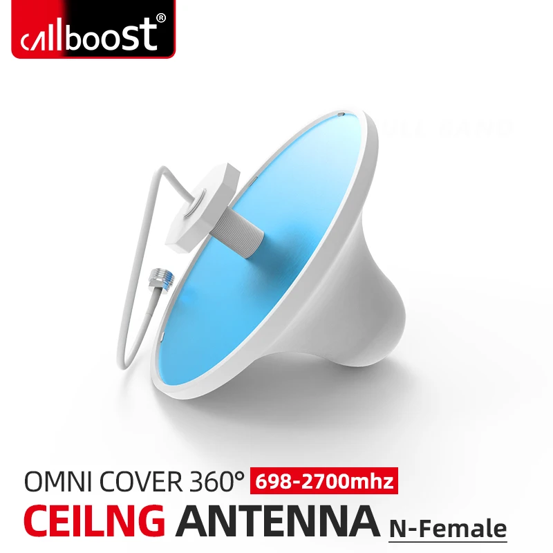Callboost Omni Ceiling Antenna GSM 2G 3G 4G Signal Booster Antenna 5dBi 360° Cover 698-2700mhz For Cellular Amplifier N-female