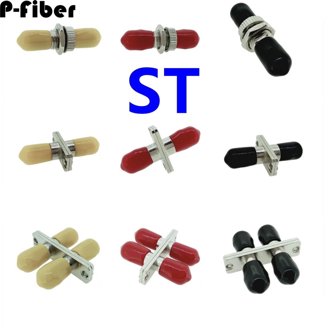 10pcs ST adapter simplex dual core optical fiber plug connection adapter flange coupler duplex DX SX SM MM free shipping