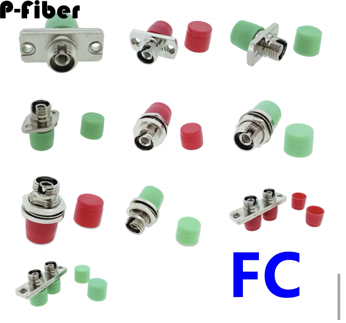 10pcs FC adapter optical fiber plug connection FC/APC flange coupler welded SM MM duplex simplex free shipping FTTHELINK
