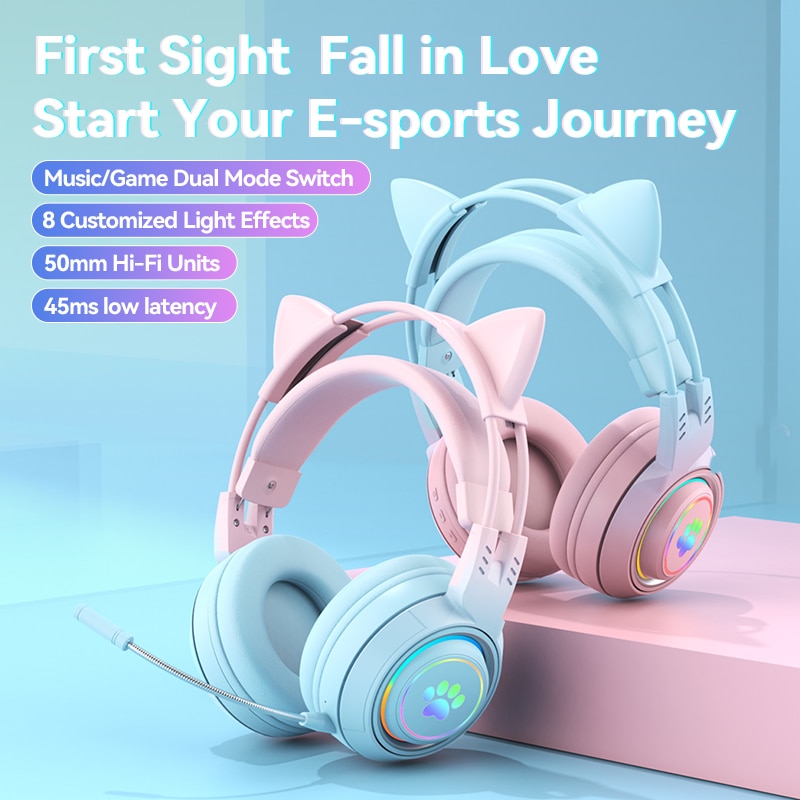 3.5mm Wired Headset With Microphone Long Standby Headset Low Latency Dual Mode For Iphone Xiaomi Huawei Samsung