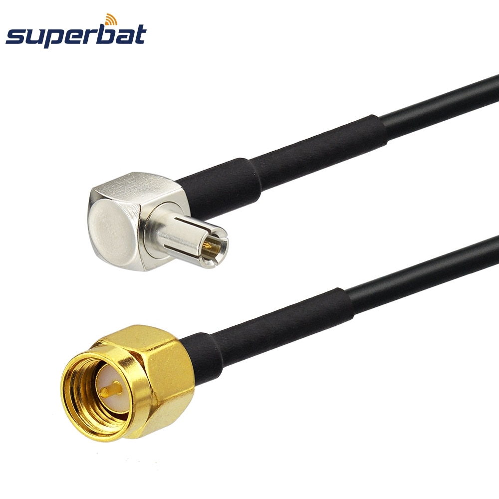 Superbat SMA Plug to TS9 Male Right Angle Pigtail Cable RG174 15cm for USB Modems Sierra Wireless USB301/305
