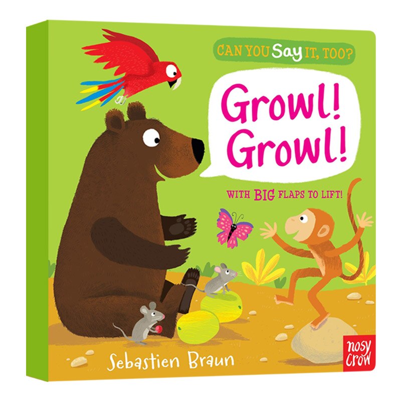 Can You Say It Too Growl Growl, Baby Children's books aged 1 2 3, English picture book, 9780763673963