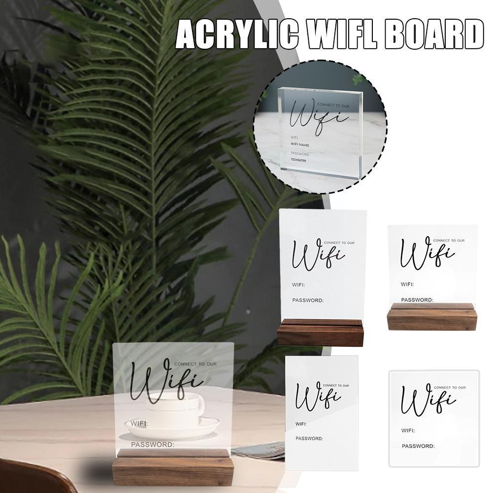 Personalized Acrylic Block Sign Office Table Card Display Desk Kits Shop Tool Transparent With Cafe Base Stand Front Sign M6z1