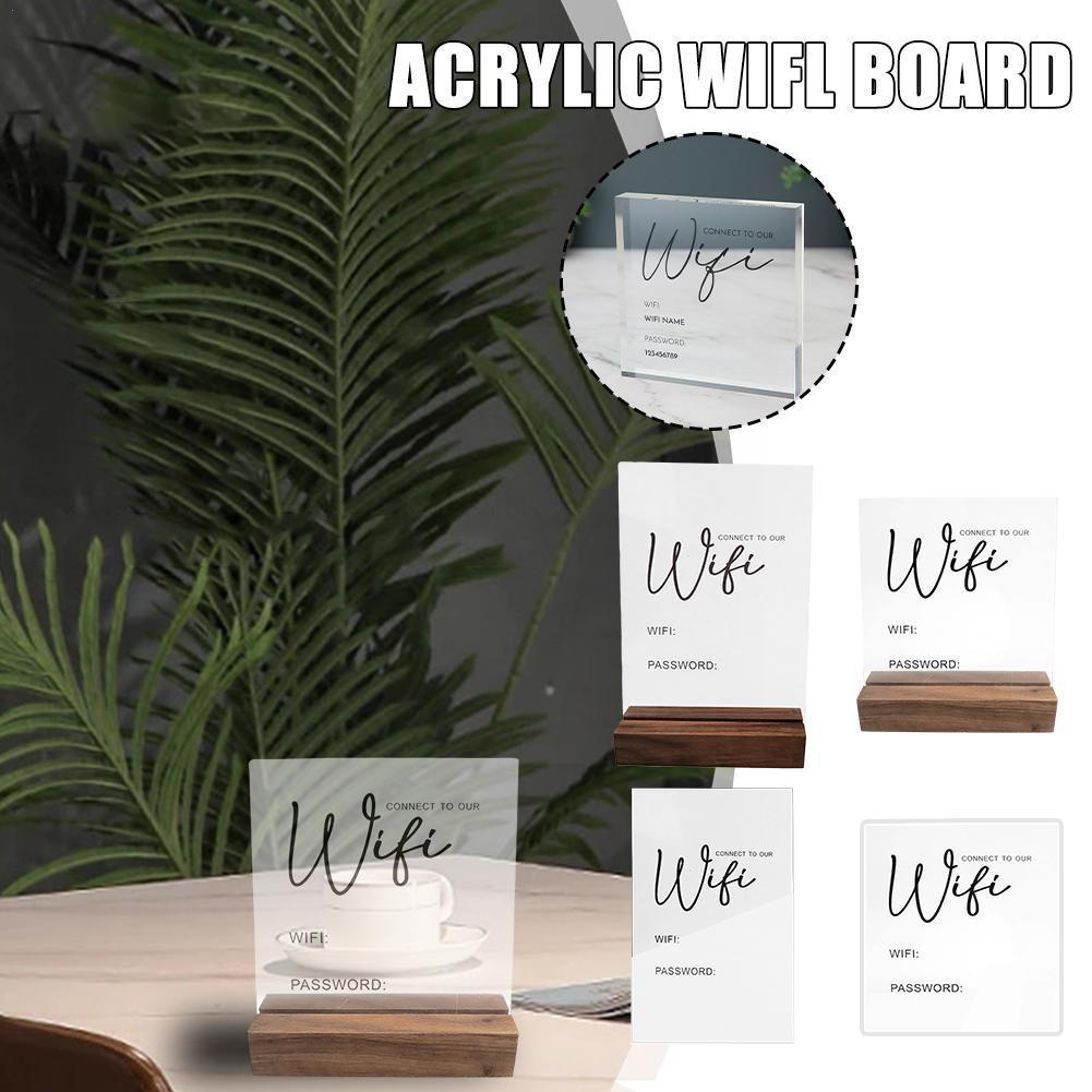 Personalized Acrylic Block Sign Office Table Card Display Kits With Shop Desk Stand Base Cafe Tool Front Sign Transparent D5s2