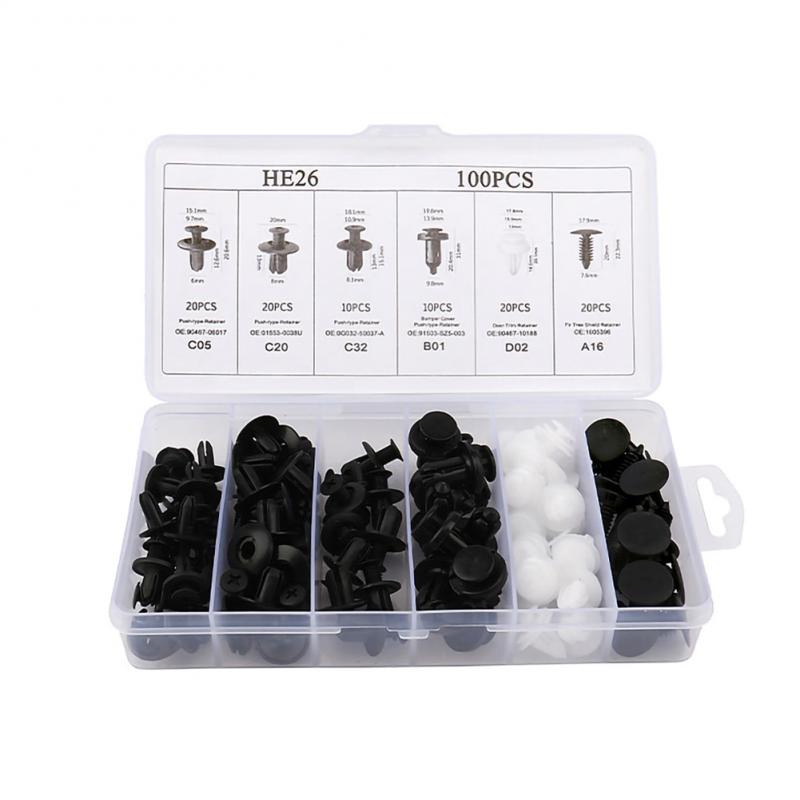 Multifunctional Nylon Clip 100pcs Practical Bumper Buckle Portable Car Interior Accessories Nylon Plastic Clip Universal Durable