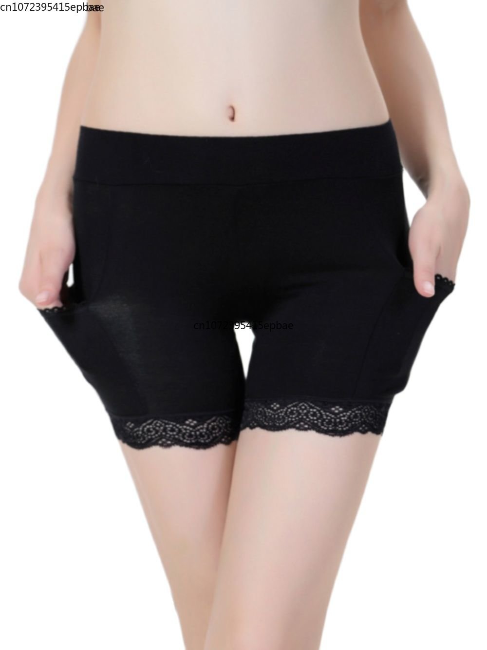 Bamboo Fiber with Pocket Three-point Safety Pants Anti-walking Leggings Sexy Beautiful Body Mid-waist Casual Pants Wholesale8086