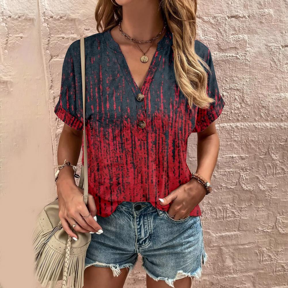 Ladies Shirt Fashion Print Women Top Casual Loose Pullover Tee Shirt