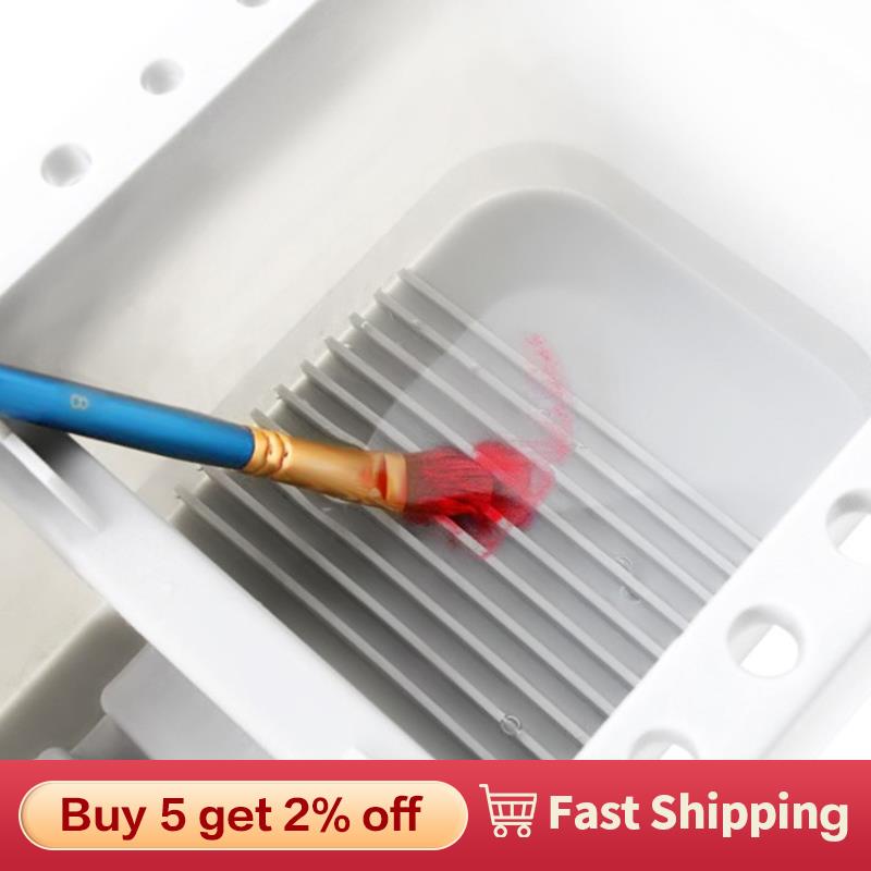 Brush Washing Bucket Multifunction Pen Barrel Brush Washer With Art Palette Brush Holder Art Supplies Brush Washing Tool