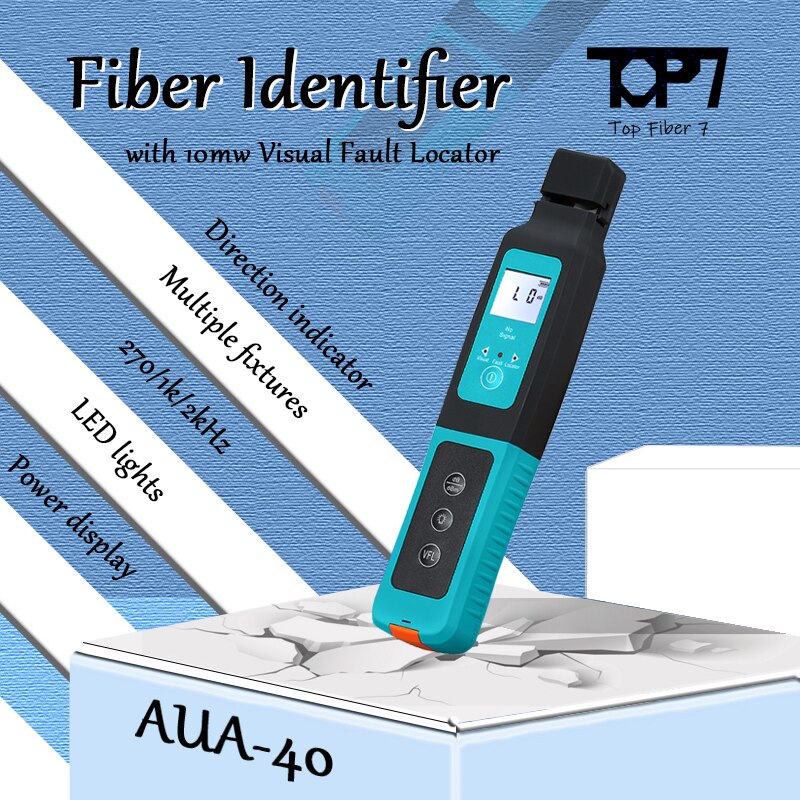 1/2/5pcs NEW AUA-40 Fiber Optic Identifier Live Fiber Optical Identifier with Built in 10mw Visual Fault Locator 800-1700nmSM MM