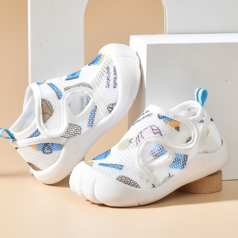 Summer Breathable Air Mesh Kids Sandals 1-4T Unisex Baby Casual Shoes Anti-slip Soft Sole First Walkers Infant Lightweight Shoes