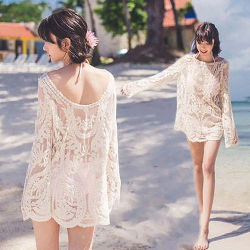 Sexy Woman Clothes Beach Hollow Women's Beach 2022 Bikini Swimsuit Beach Cover Up Women's Suit Dress