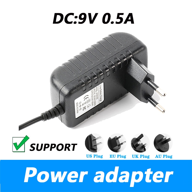 DC 9V 0.5A Power Adapter Electronic Organ Power Cord 5.5*2.1mm UK Plug AU Plug 5.5*2.1MM Power Supply Lighting Transformer
