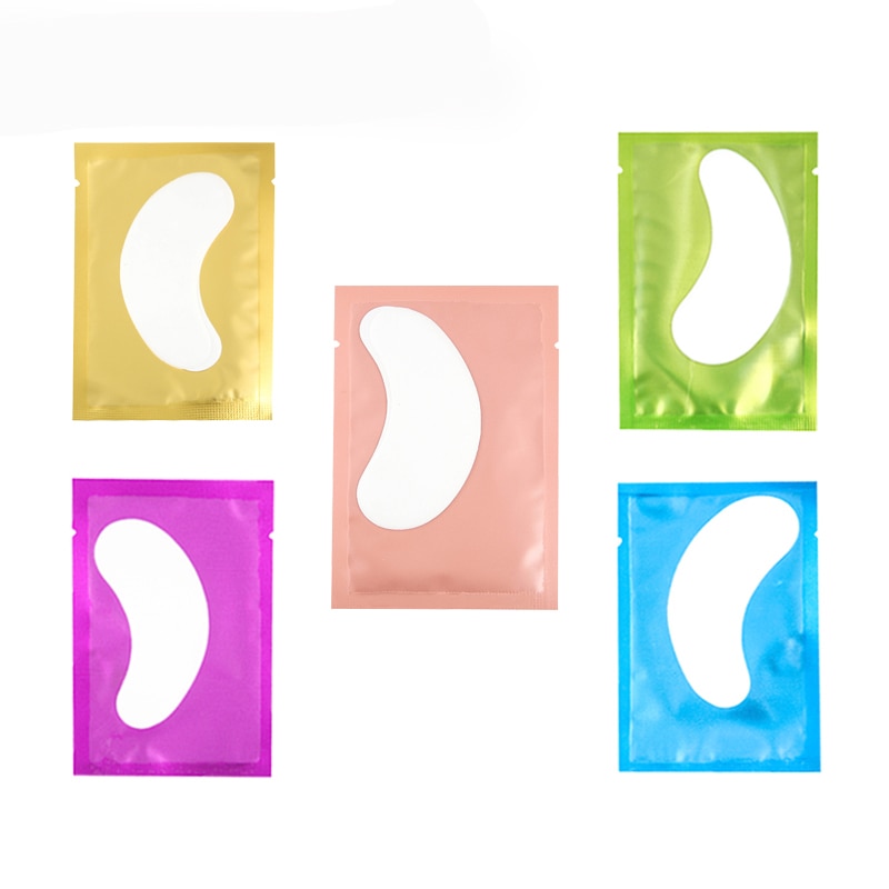 50/100Pcs Eye Pads For Eyelash Extension Under Eye Pads Tip Stickers 7 Color Pink Blue Purple Green Patches