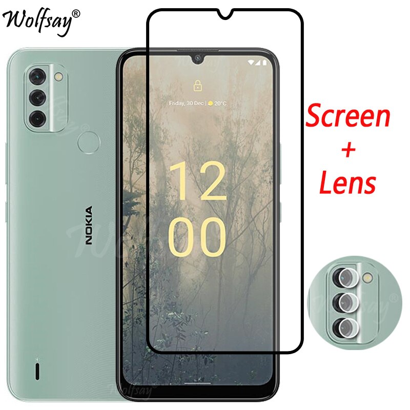 Full Cover Whole Glue Tempered Glass For Nokia C31 Screen Protector For Nokia C31 C 31 Camera Glass For Nokia C31 Glass 6.75inch