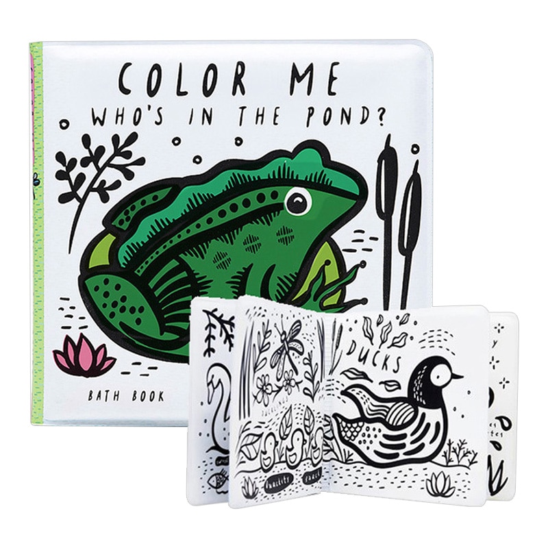 Colour Me Who's in the Pond, Bath Book, Baby Children's books aged 1 2 3, English picture book, 9781784937928