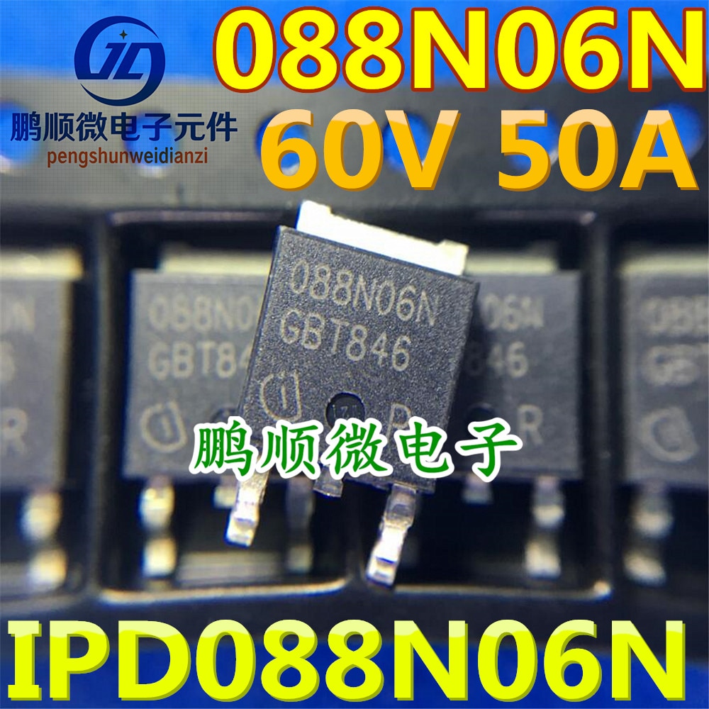 20pcs original new IPD088N06N3G 088N06N TO-252 N channel 60V50A MOS field-effect transistor