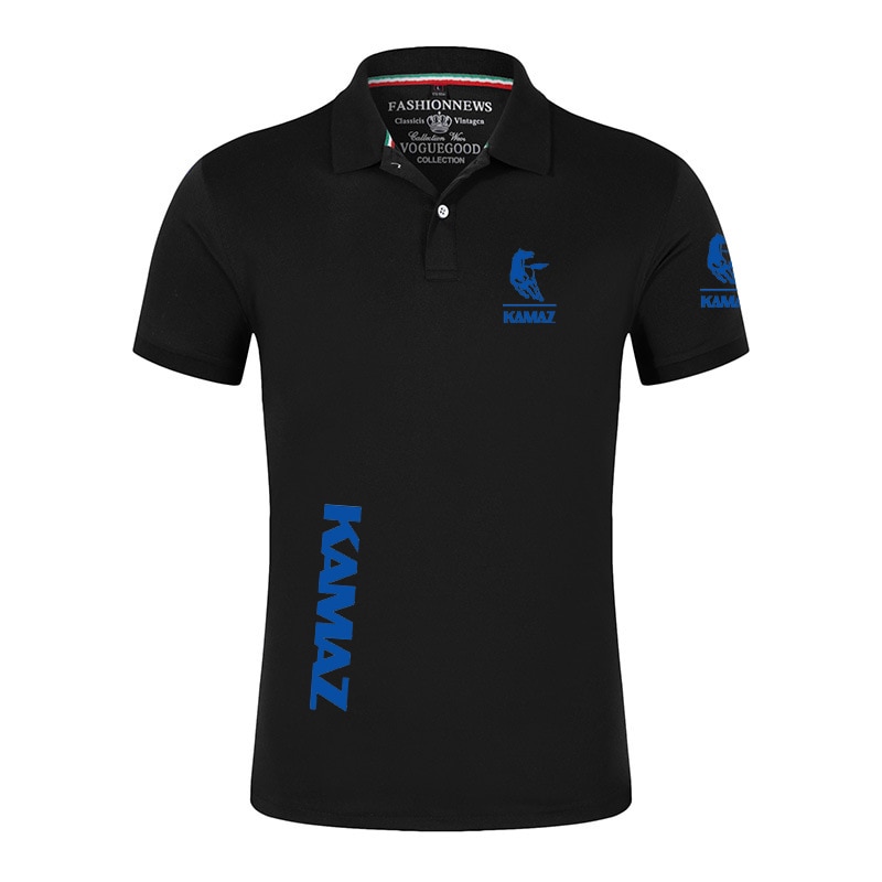 2023 New Men's Kamaz Printing Short Sleeve Comfortable Lapel Collar Casual Slim Harajuku Fashion High Quality Polo Shirt To