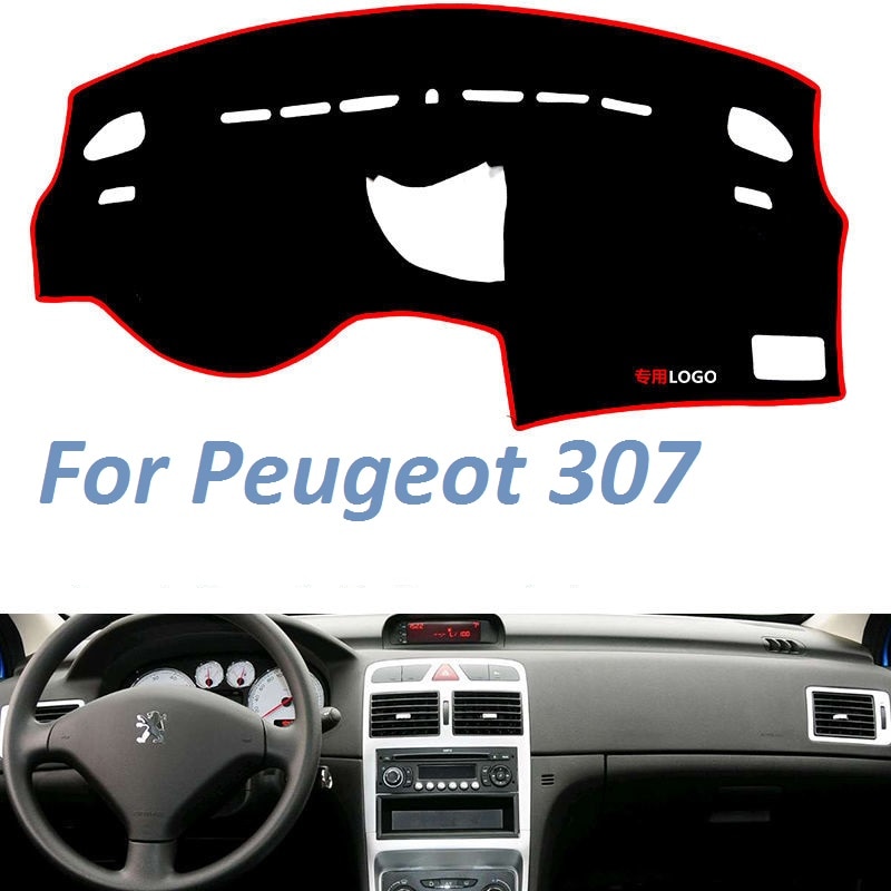 For Peugeot 307 Left Right Hand Drive Non Slip Dashboard Cover Mat Instrument Instrument Carpet Car Accessories