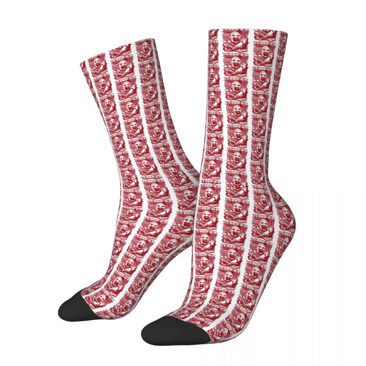 Funny Men's Socks Music Vintage Violence Retro Terrifier Horror Films Hip Hop Novelty Crew Sock Gift Pattern Printed