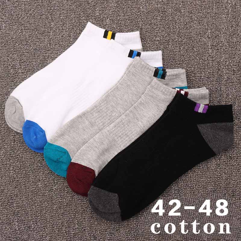 Large Size Sport Cotton Men Socks Summer Socks Plus Size Thin Breathable High Quality Short Ankle Sock Oversize Mens Sox Gift