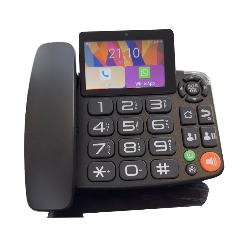 4G Fixed cordless telephone SIM Card Landline Google play inside Wireless Video Desktop telefono inalámbrico de casa