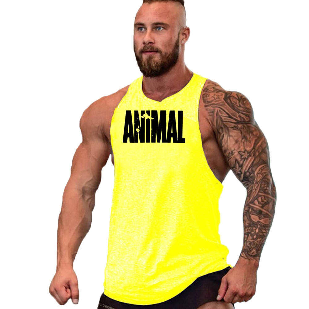 Animal Fitness Clothing Bodybuilding Shirt Men Top for Fitness Sleeveless Sweatshirt Gym T-shirts Skull Man Men's Vest Stri
