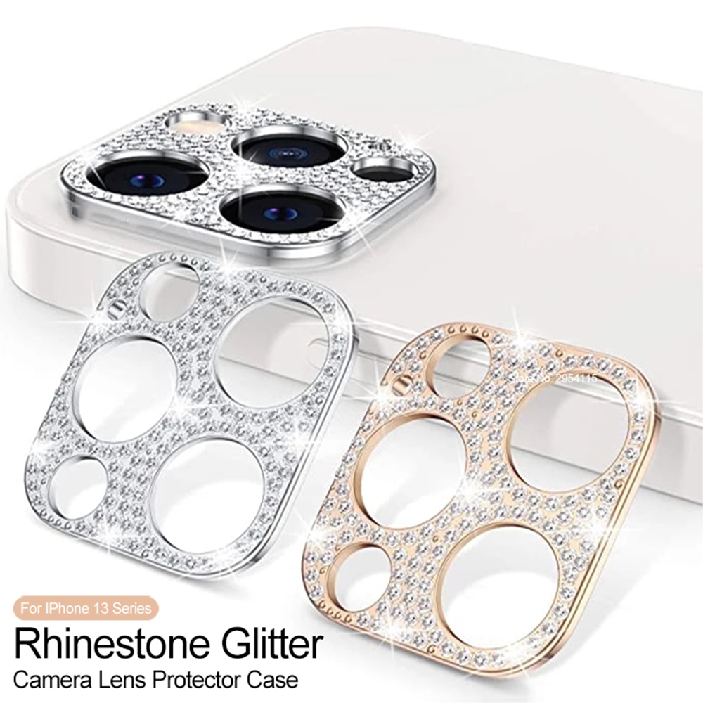Bling Diamond Camera Lens Protector For Iphone 11 12 13 14 Pro Max Glitter Crystal Lens Film IPhone 12 13 Mini 14 Plus Protector