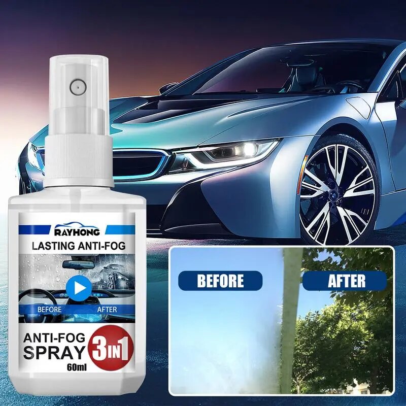 60ml Car Anti-fog Spray Auto Window And Windshield Defogger Agent Waterproof Windsreen Side Mirrors Glasses Anti-fog Coating