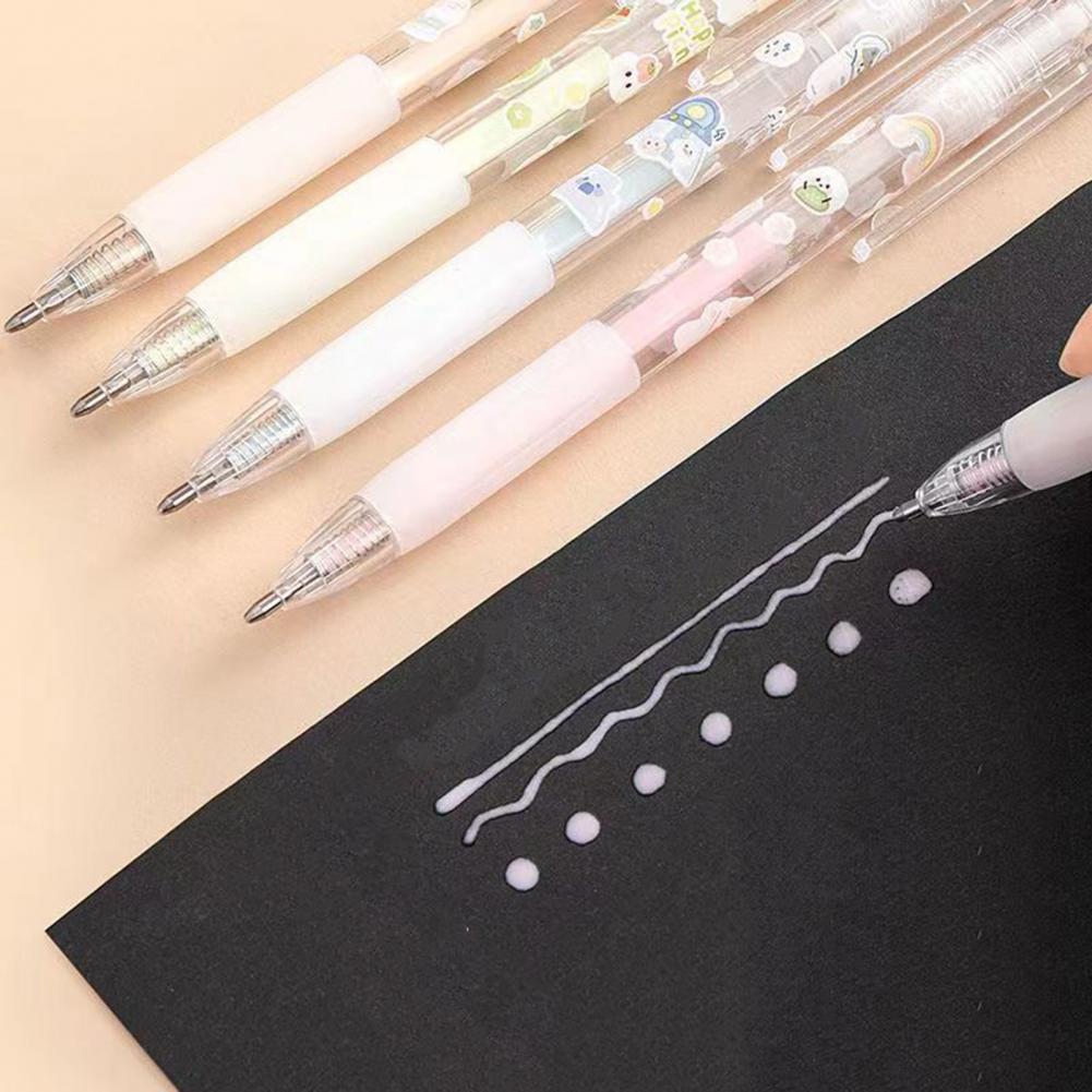 Dot Glue Pen Convenient Transparent Pen-clip Manual Glue Stick Dispensing Pen Stationery Supplies Adhesive Glue Pen Glue Pen
