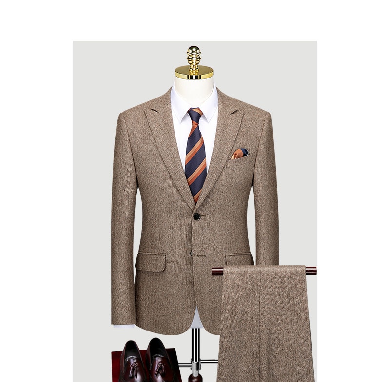 Custom Made Groom Wedding Dress Blazer Pants Business High-end Classic Dress Trousers SA05-63599
