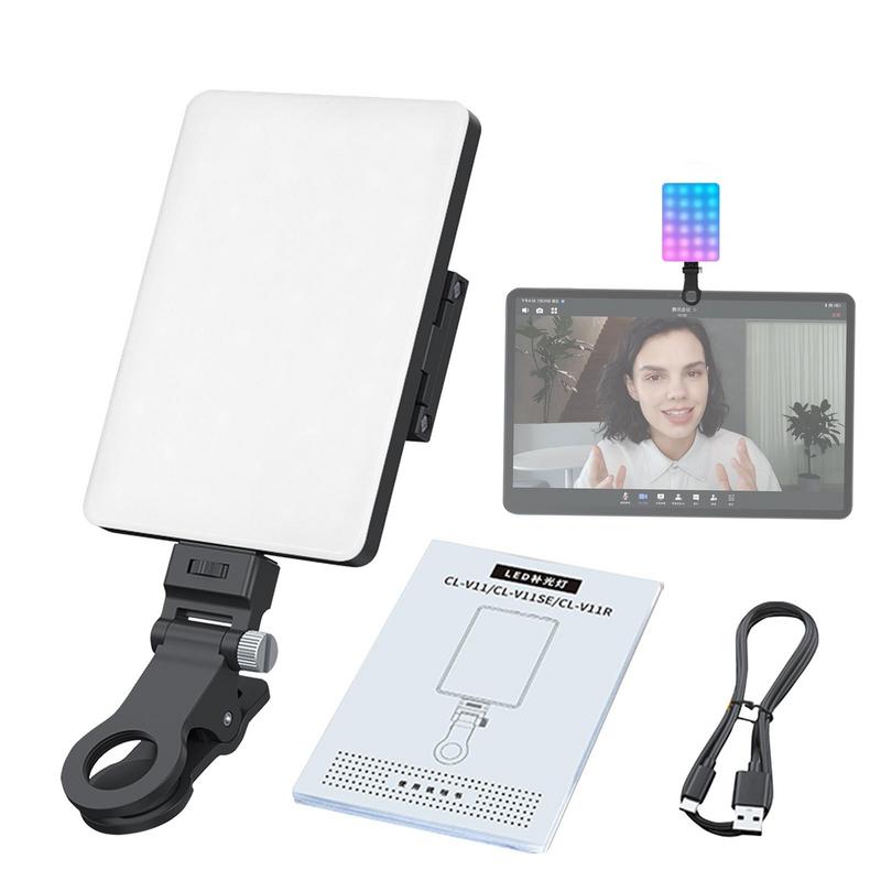 Selfie Light 78 LED Fill Video Light With Front And Back Clip 2000 MAh Portable Clip On Light For Phone/Tablet/Laptop/Camera