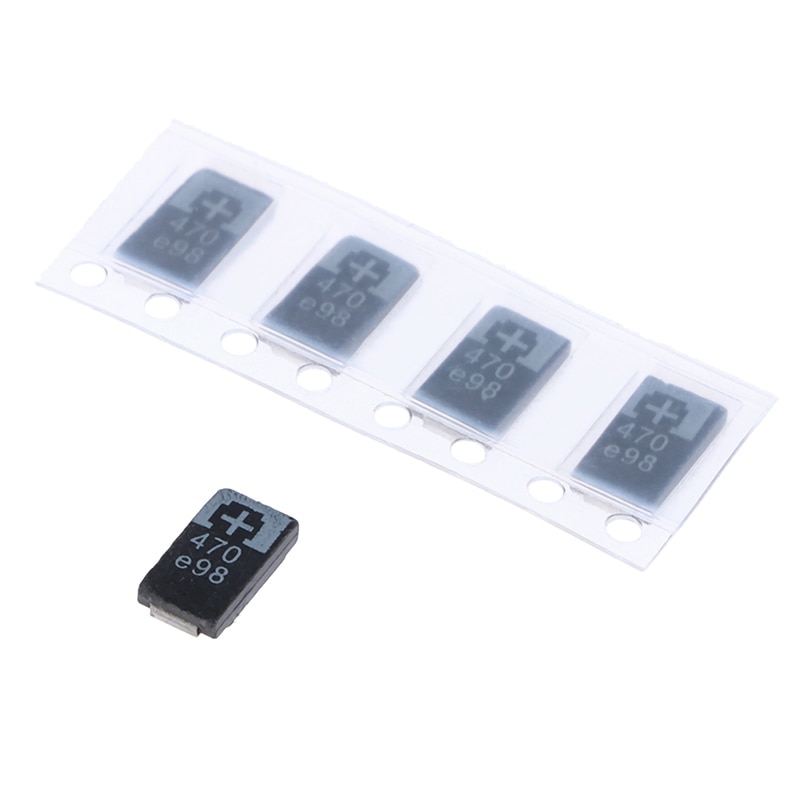 high quality 5 PCS 2R5TPE470M9 470 2.5V 470UF SMD Tantalum Capacitor Tantalum Polymer Capacitors