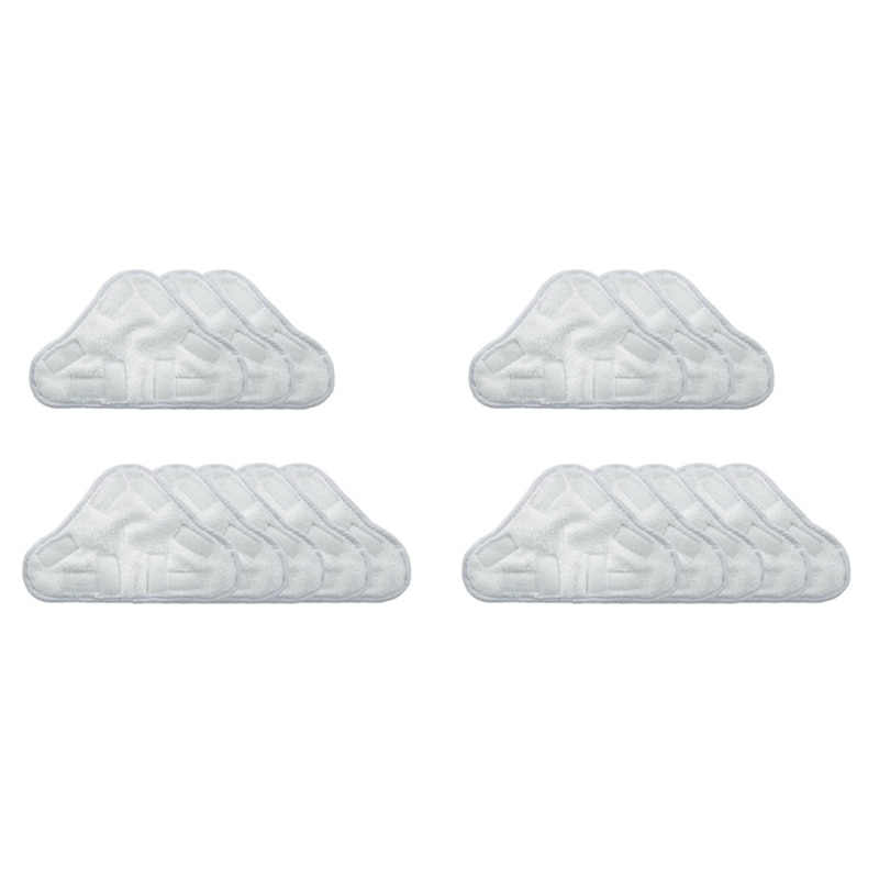 16 Pcs Of Replacement Steam Mop Microfiber Cloth Pad For H2O X5 Mop Triple-Cornered Mop