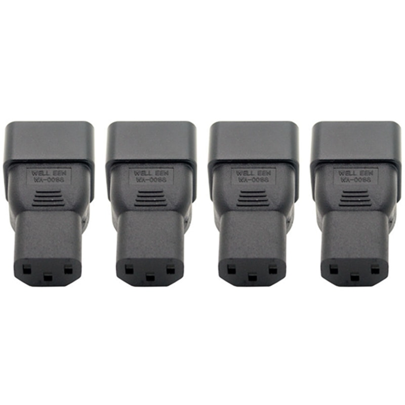 4X Beige Color IEC 320 C13 To C20 AC Adapter, IEC 15A To 10A,16A To 10A AC Converter,C20 16A To C13 10A Power Connector