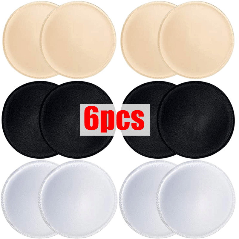 6PCS Soft Bra Pads Inserts Removable Bra Pad for Women Breast Push Up Enhancer Bra Pad Sports Bras Cups Insert Bikini Swimsuit