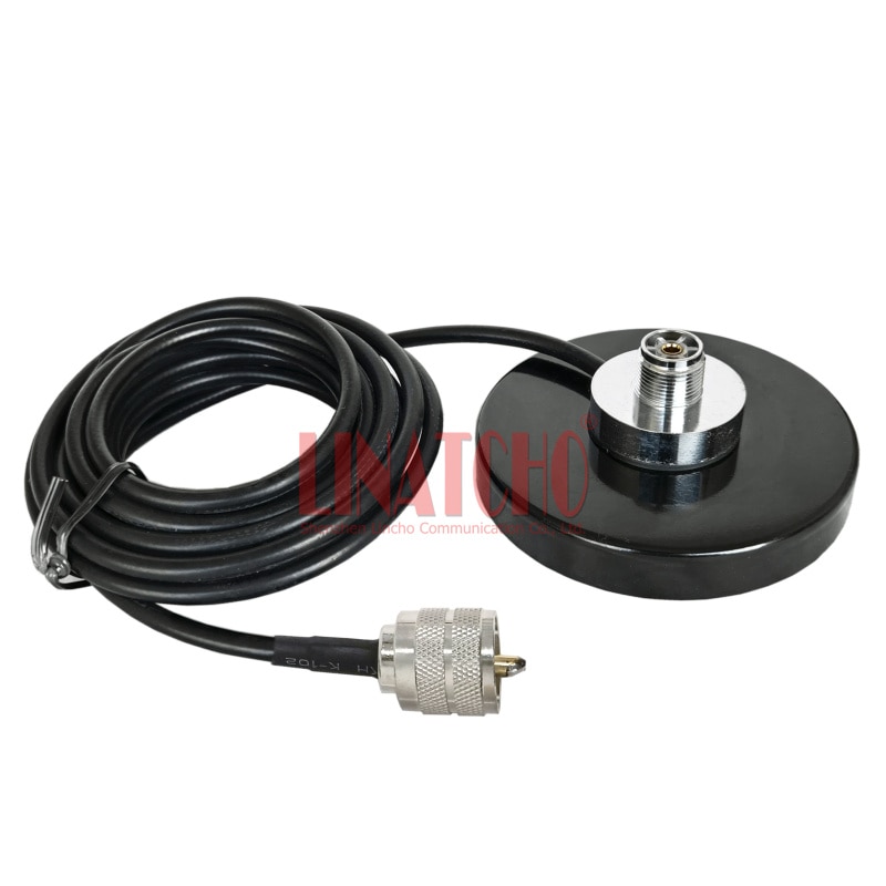 Magnetic Mount Base 9CM with Coaxial Cable length 5M for Mobile Radio Car Radio Antenna
