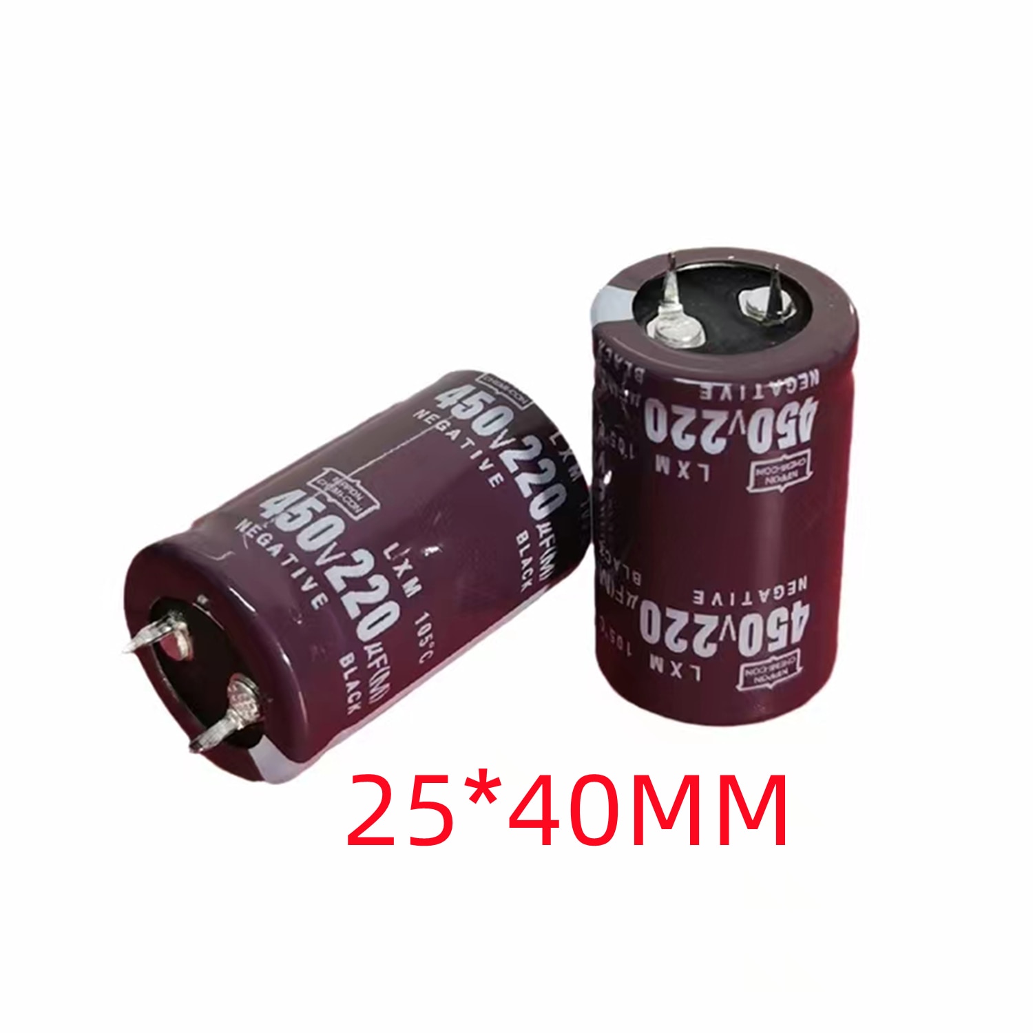 450V High Frequency Aluminum Capacitor 220UF 25*40MM